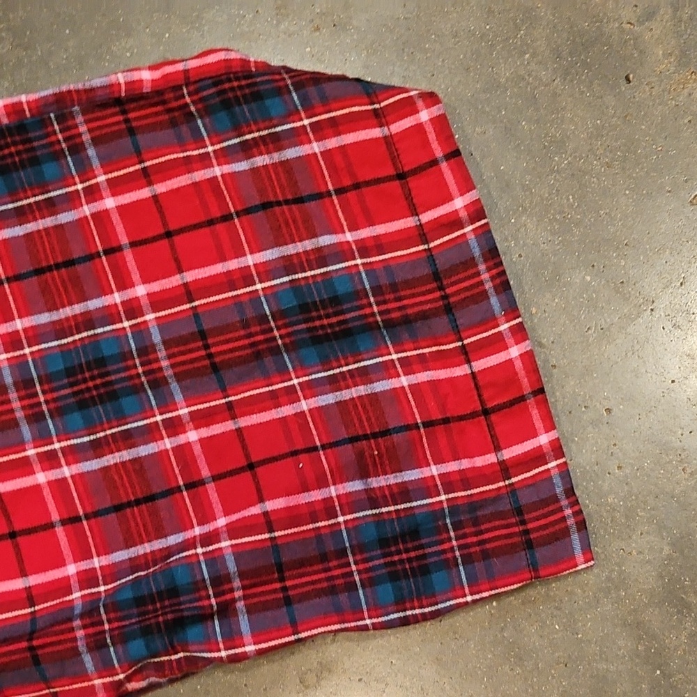 Victorias Secret Dreamer Collared Long Sleeve Flannel Pajama Multi Red Tartan XS - Picture 6 of 12